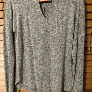 Gray V-Neck Sweater